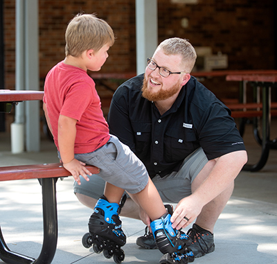 Weight Management Center patient Ben Daniels with his son