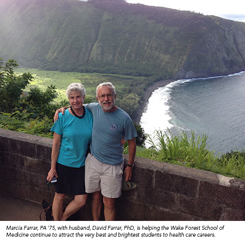 Marcia Farrar and her husband in Hawaii. 
