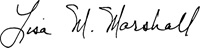 Lisa Marshall signature