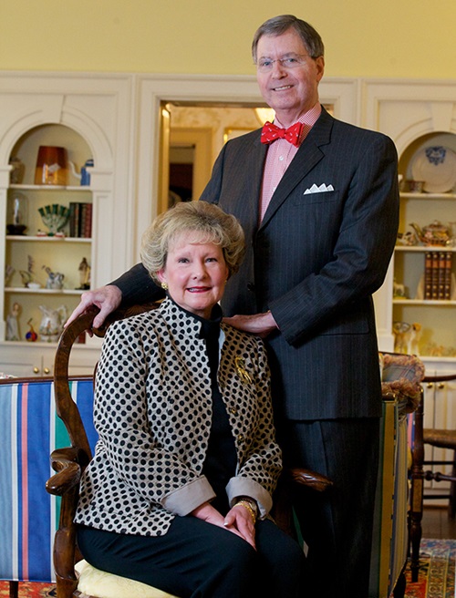 Ann and Borden Hanes pose in their home