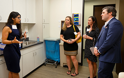 Wake Forest medical student leads tour of DEAC Clinic
