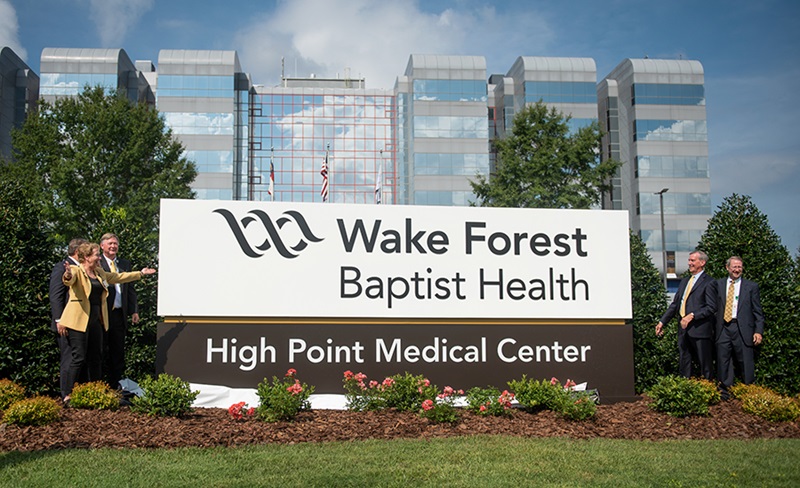 Leadership celebrate the addition of High Point Medical Center to Wake Forest Baptist's growing network health system