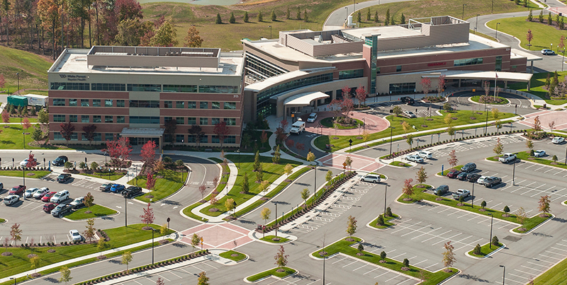 Aeiral view of Davie Medical Center