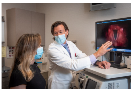 Dr. Wright speaking Katherine Ruckart.