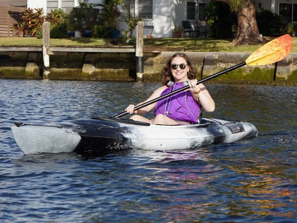 A person in a kayak.