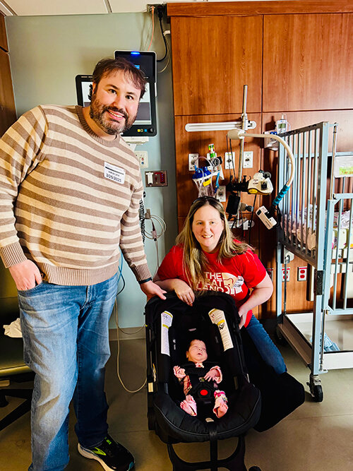 A couple in the hospital.