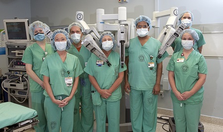 Urology team in the OR.