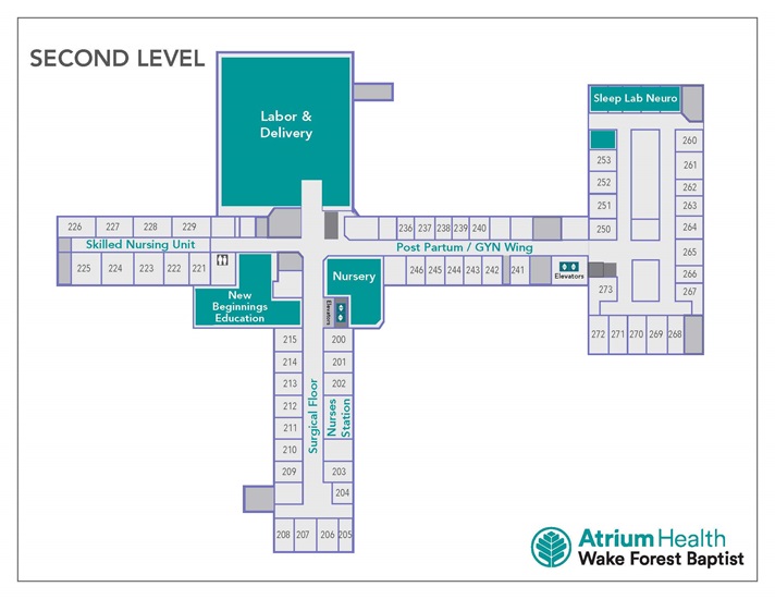 Wilkes and West Park Campus Maps Second Level 