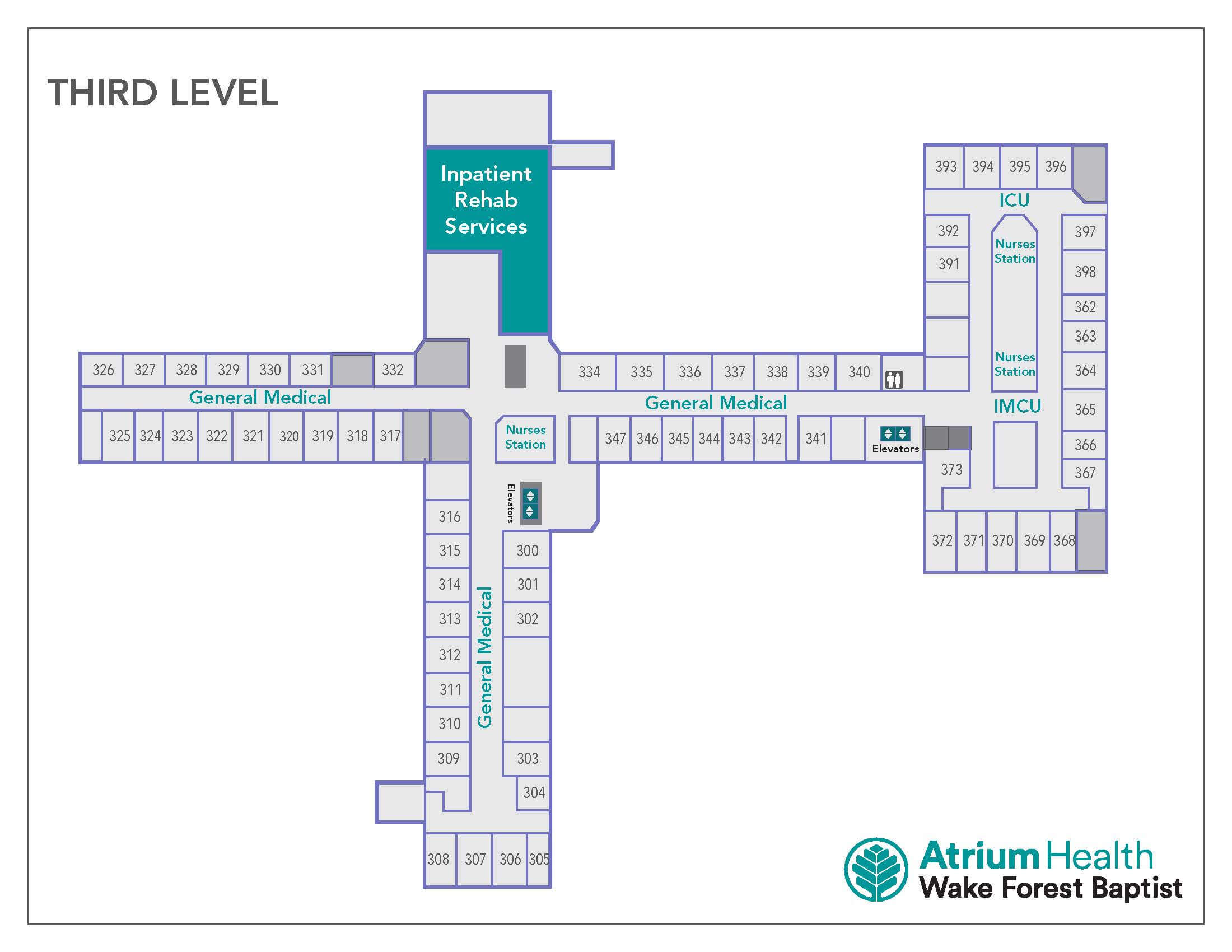 Wilkes and West Park Campus Maps Third Level
