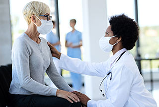 Patient and doctor speaking