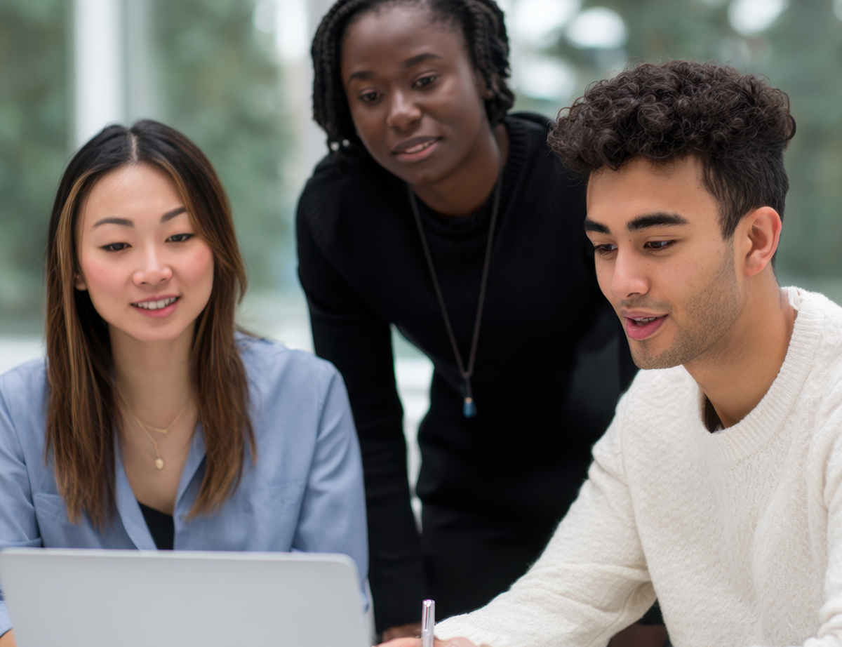 Group collaboration among students university campus educational content indoor environment engaging perspective