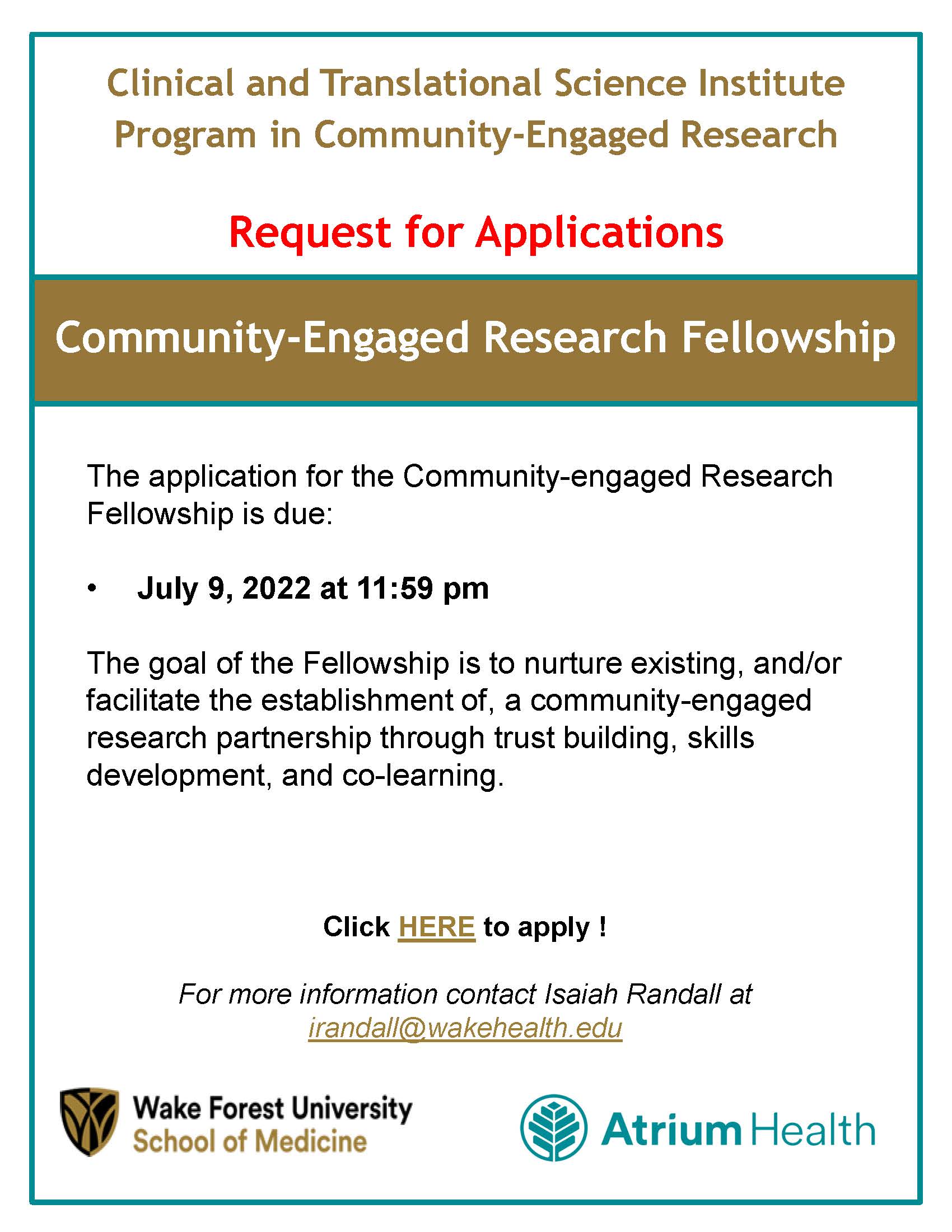 2022 Community-Engaged Research Fellowship