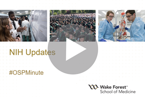 NIH Updates from the OSP Minute