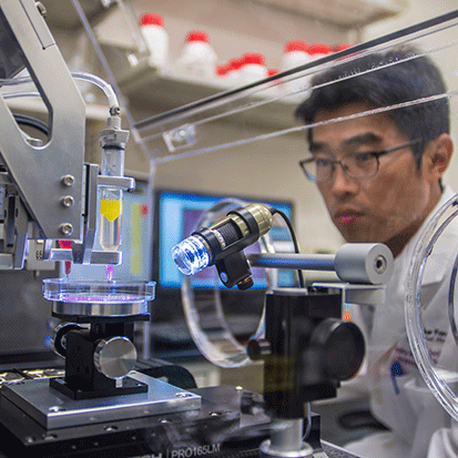 Man in Regenerative Medicine Lab