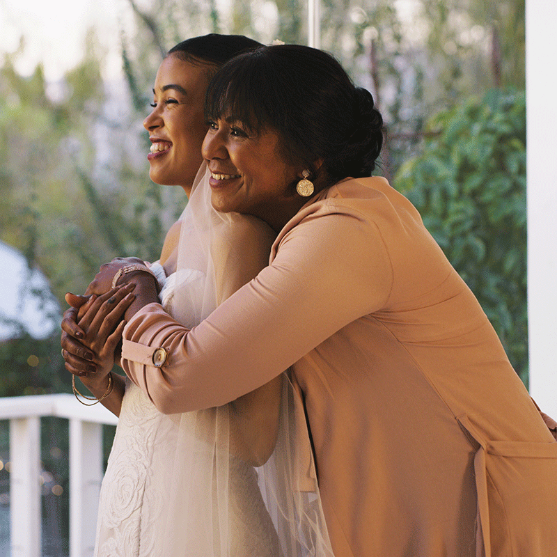 Mom with Her Daughter at Her Wedding