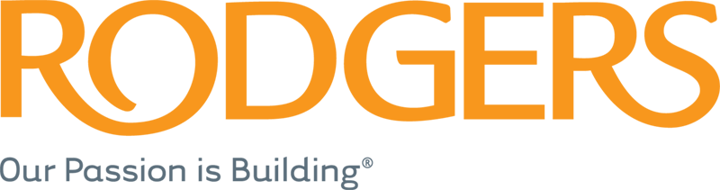 A gray and yelow text logo for "Rodgers".