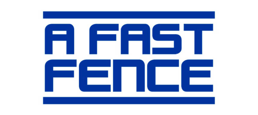 A blue text logo representing "A Fast Fence".