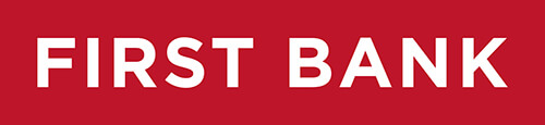 A read logo that reads First Bank.