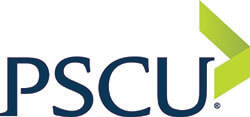 A green and dark blue logo representing PSCU.