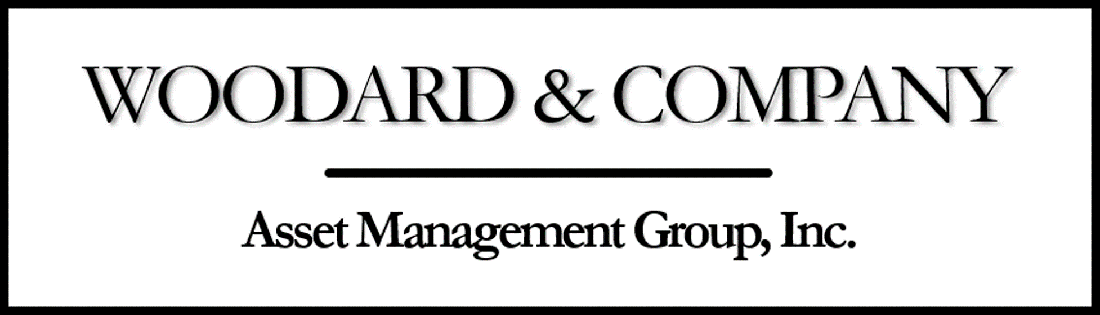 A black text logo for Woodard and Company.