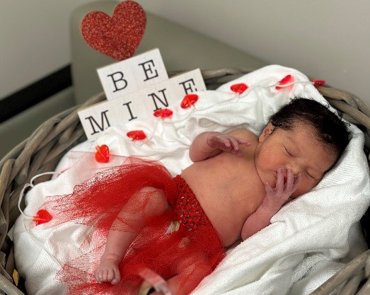 Atrium Health Wake Forest Baptist’s Birth Center Newborns Celebrate Valentine’s Day