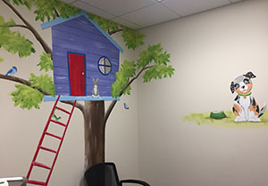 Inside a children's patient room at Urgent Care - Pisgah Church. 