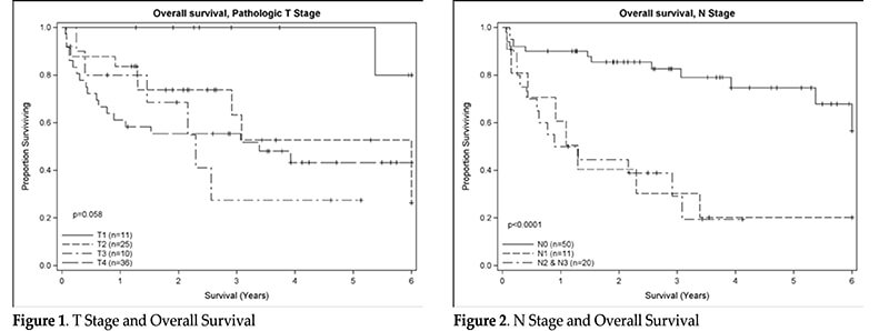 squamous cell carcinoma figure 1 2 t stage n stage