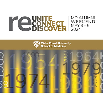 Promotional image for the MD Alumni weekend
