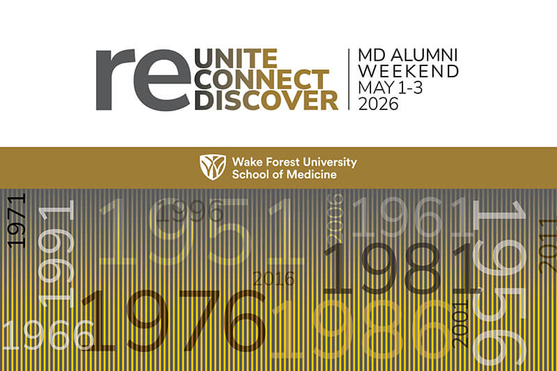 Graphic for the MD Alumni Weekend 2026 event.