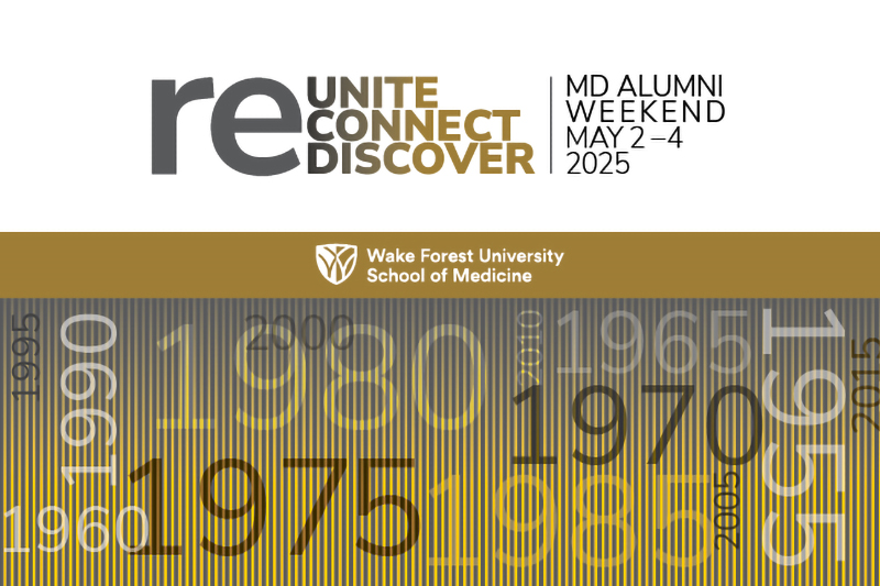 Graphic for the MD Alumni Weekend 2025 event.