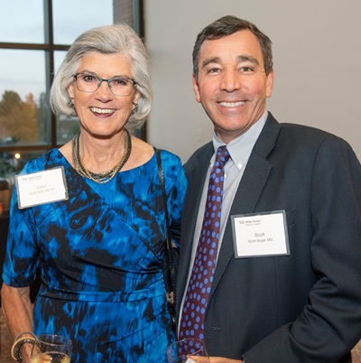 Caryl J. Guth, MD ‘62 with B. Scott Segal, MD, MHCM, Chair of Anesthesiology