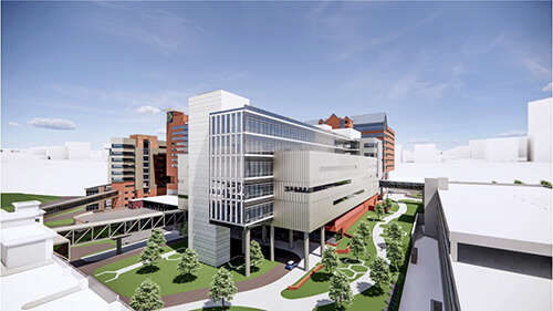 A rendering of a medical office building.