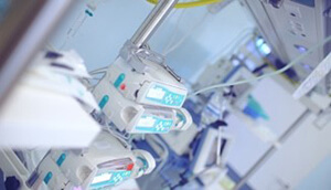 Medical equipment in a medical setting.