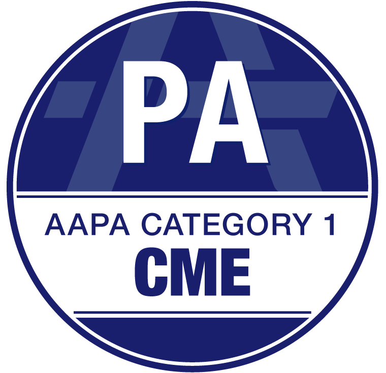 A logo with the text "PA AAPA CME".