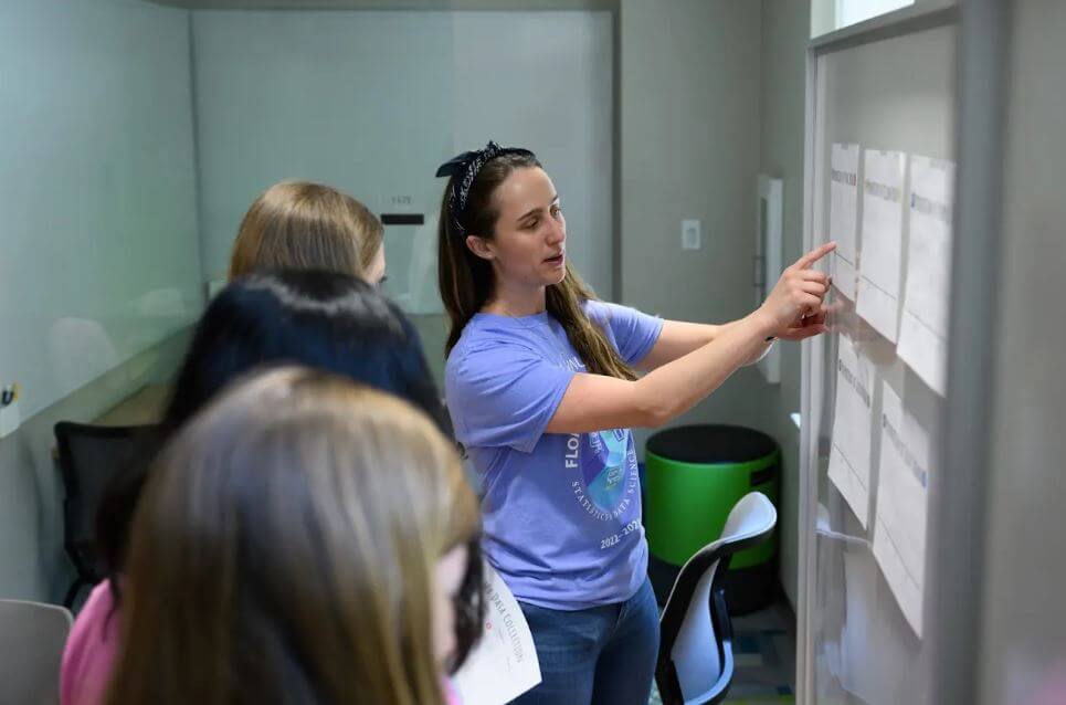 Students doing an activity at the 2024 Florence Nightingale Day.