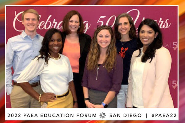 Back row (from left to right): Nathan Bates, Gayle Bodner, Caroline Sisson. Front row (from left to right): Andrea McKinnond, Sarah Garvick, Sobia Hussaini. at the PAEA Education Forum.