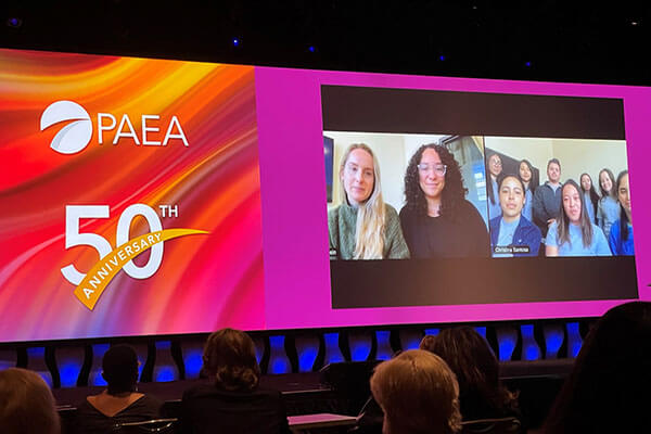 First-year students enrolled in the Department of PA Studies virtually joined the PAEA conference where they were honored.