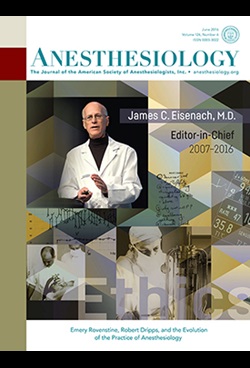 James Eisenach - Anesthesiology Cover