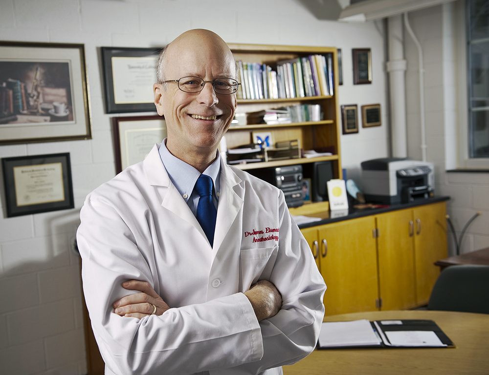 James Eisenach in office at pain mechanisms lab