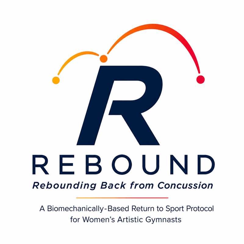 A blue text logo with red and yellow graphics for Rebound.