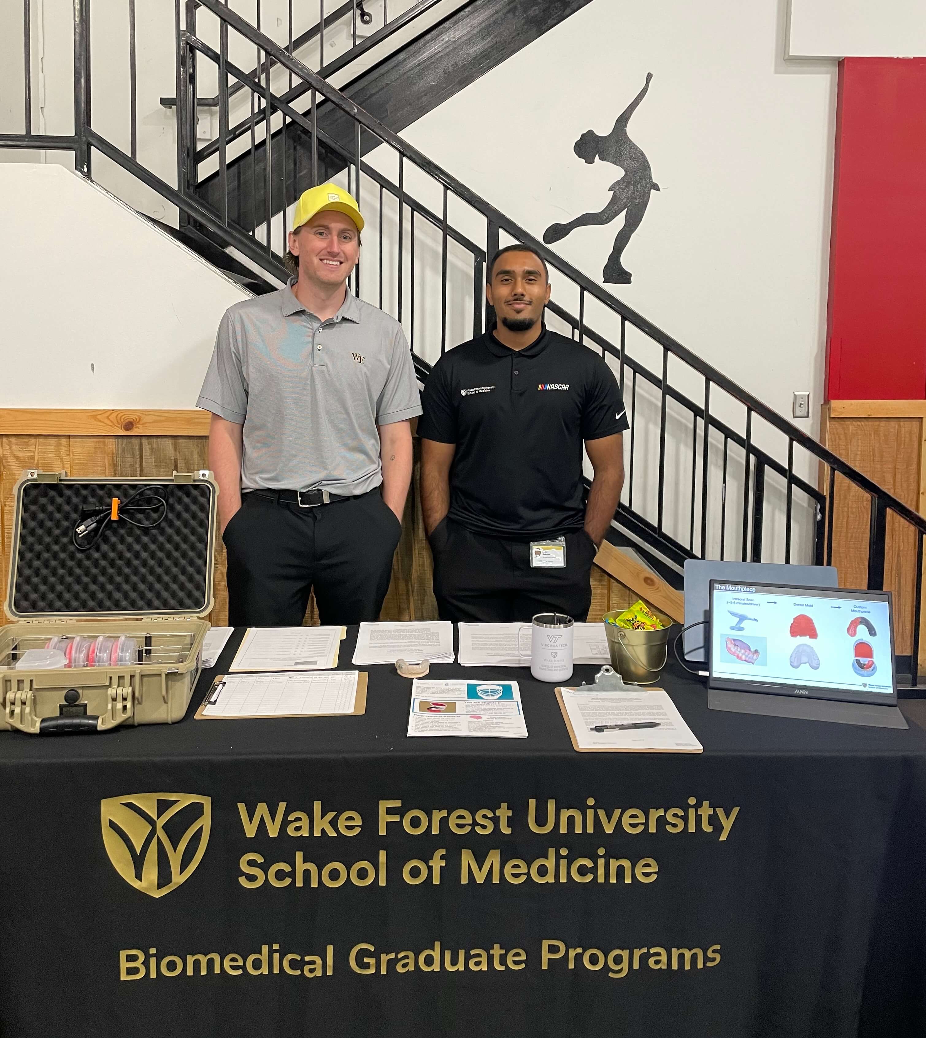 PhD student Cole Smith and lab staff member Shan Raheim.