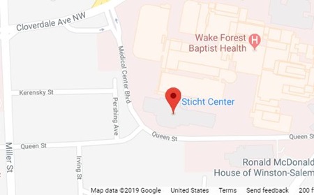 map of Sticht Center location