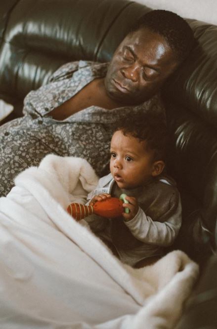 Alzheimers Disease in African Americans Man with Young Child