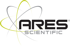 A yellow, gray and black logo representing Ares Scientific.