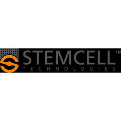 A black and orange logo with text for StemCell.
