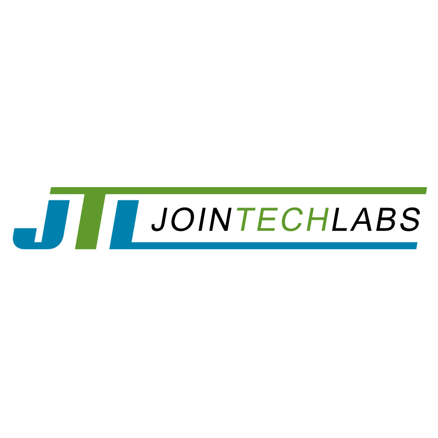 A blue and green text logo that says "JoinTech Labs".