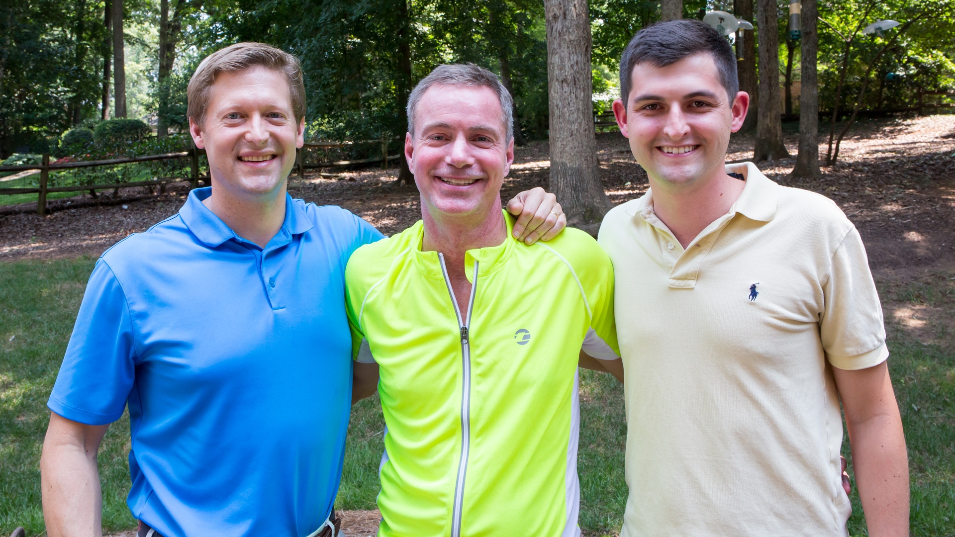 From left: Matt McGirt, MD, neurosurgeon, Dean Otto, Will Huffman, driver. The three men have become close friends and are all running a half marathon together on the one-year anniversary of Otto's accident.