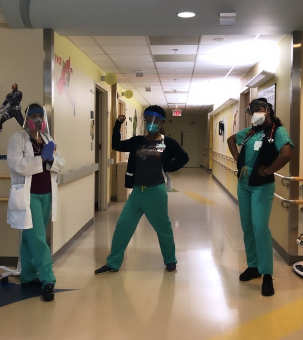 Pediatric hospitalists: Dr. Toni Tildon, Dr. Kendra Jackson, and Dr. Kesley Chatman.