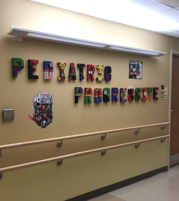 The pediatric progressive unit at Levine Children’s Hospital. The patients on this floor have complex healthcare needs and require an increased level of care.