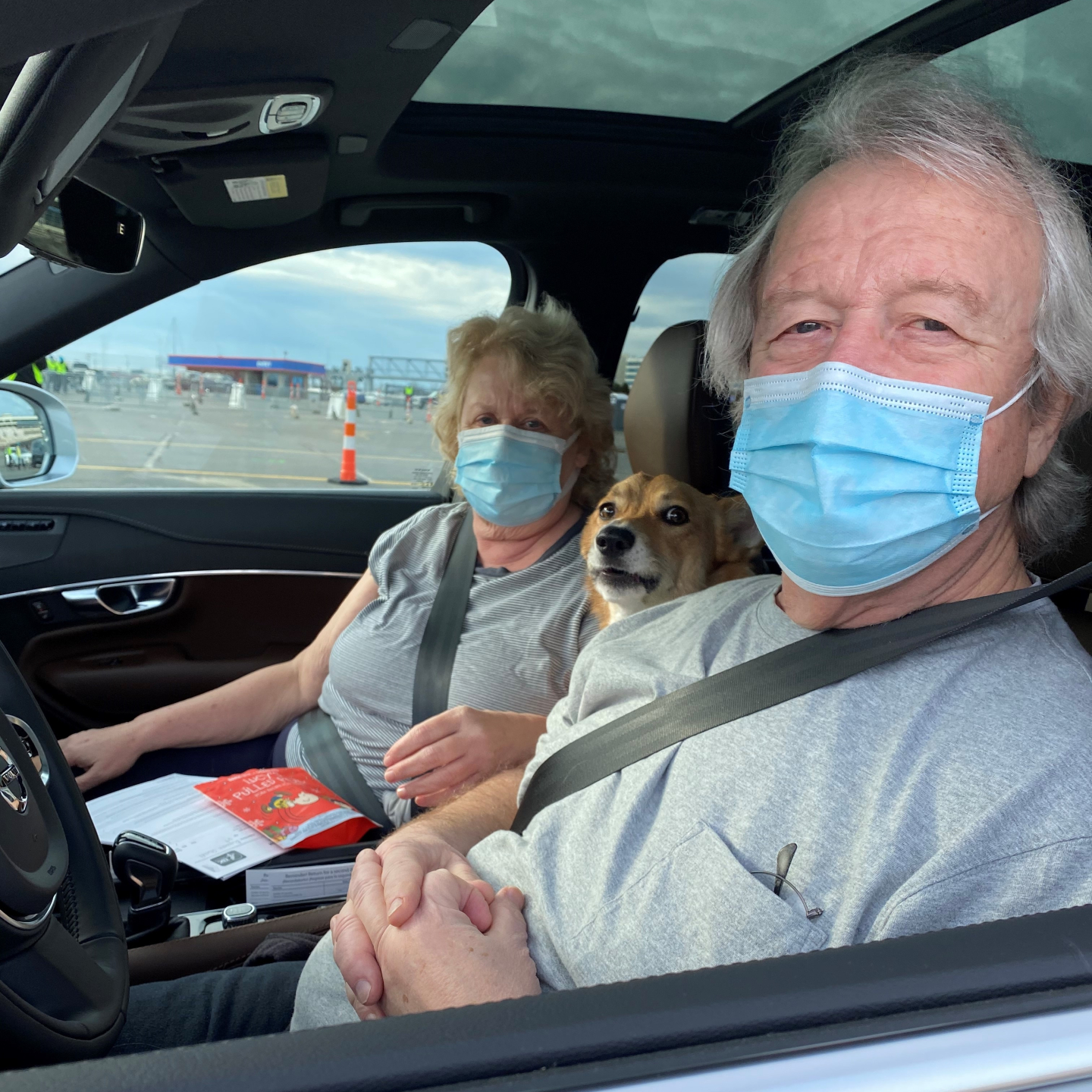 Elizabeth and Walter Shields received their first dose of the COVID-19 vaccine at Charlotte Motor Speedway at its first mass vaccination event